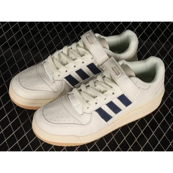 Adidas Forum Low Chalk White Beige Trace Blue Men Shoes (FT549)