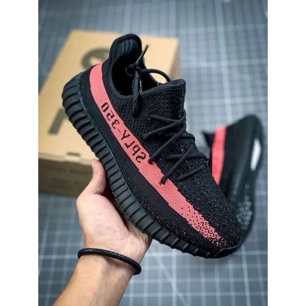 Adidas Yeezy 350 Black Red Shoes For Men (BOT518)