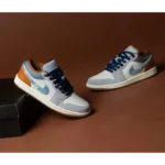 Air Jordan Retro 1 Low Repaired Denim Shoes For Men (SF62)