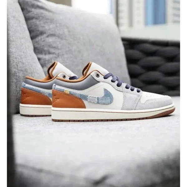 Air Jordan Retro 1 Low Repaired Denim Shoes For Men (SF62) Air Jordan Retro 1 Low Repaired Denim Shoes For Men (SF62)