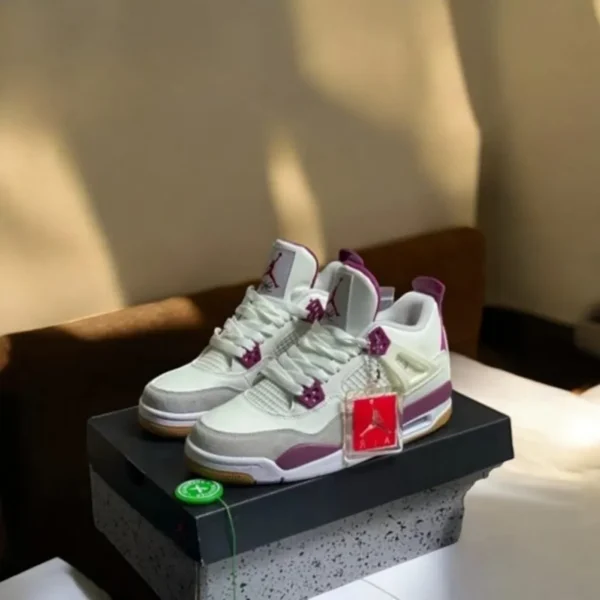 Air Jordan Retro 4 Fantasy Purple Men Shoes (FT523)