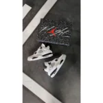 Air Jordan Retro 4 Military Black Shoes For Men (SZ26)