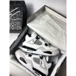 Air Jordan Retro 4 Military Black Shoes For Men (SZ26)