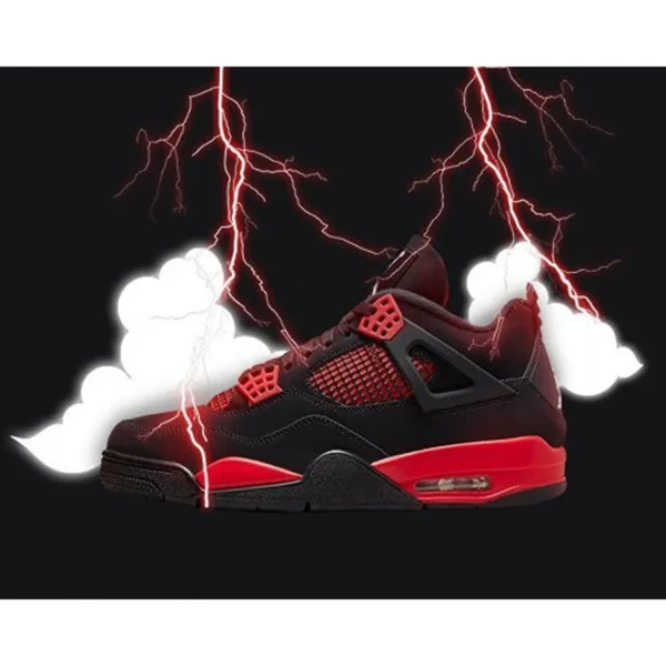 Air Jordan Retro 4 Red Thunder Shoes For Men (BSF90)