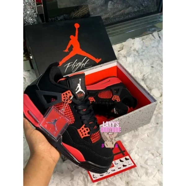 Air Jordan Retro 4 Red Thunder Shoes For Men (BSF90)