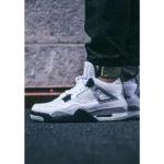 Air Jordan Retro 4 White Cement Shoes For Men (BOT528)