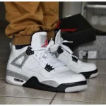 Air Jordan Retro 4 White Cement Shoes For Men (BOT528)