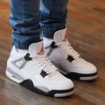 Air Jordan Retro 4 White Cement Shoes For Men (BOT528)