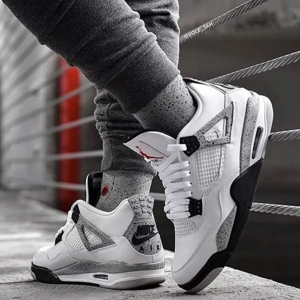 Air Jordan Retro 4 White Cement Shoes For Men (BOT528)