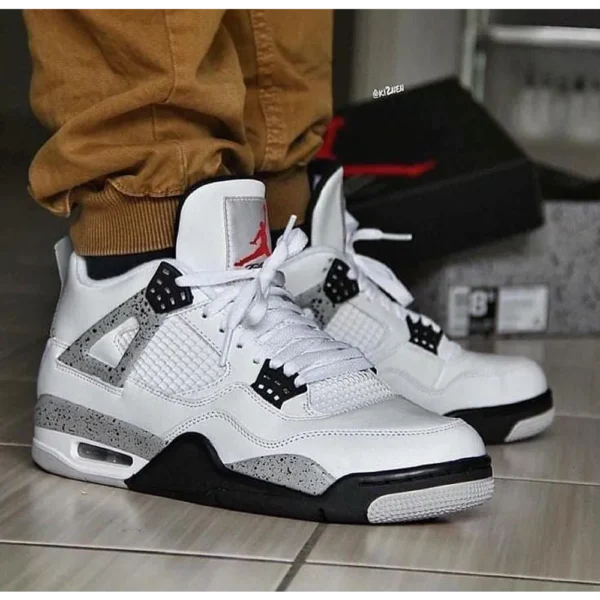 Air Jordan Retro 4 White Cement Shoes For Men (BOT528)