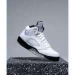 Air Jordan Retro 5 Reverse Silver Shoes For Men (SZ56)
