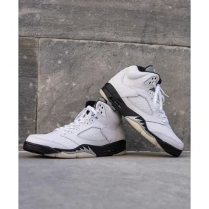 Air Jordan Retro 5 Reverse Silver Shoes For Men (SZ56)