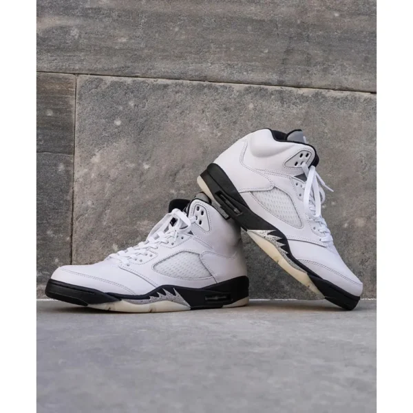Air Jordan Retro 5 Reverse Silver Shoes For Men (SZ56)
