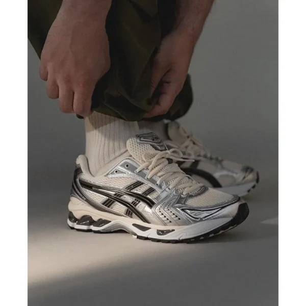 Asics Gel Kayano 14 Black Cream Metallic Plum Shoes For Men (BSF152)