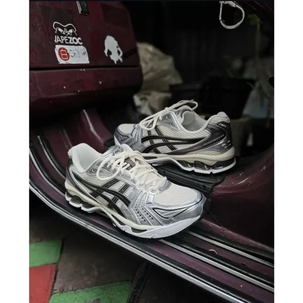 Asics Gel Kayano 14 Black Cream Metallic Plum Shoes For Men (BSF152)