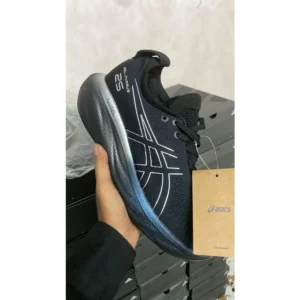 Asics Gel Nimbus 25 Platinum Black Shoes For Men (LAB828)