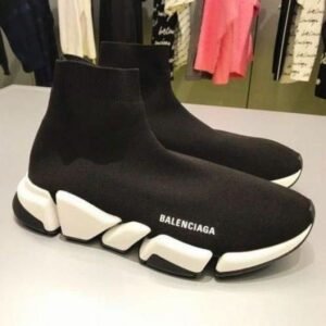 Balenciaga Speed Knit 2.0 Trainer Black White For Men’s Shoes (BSF231)