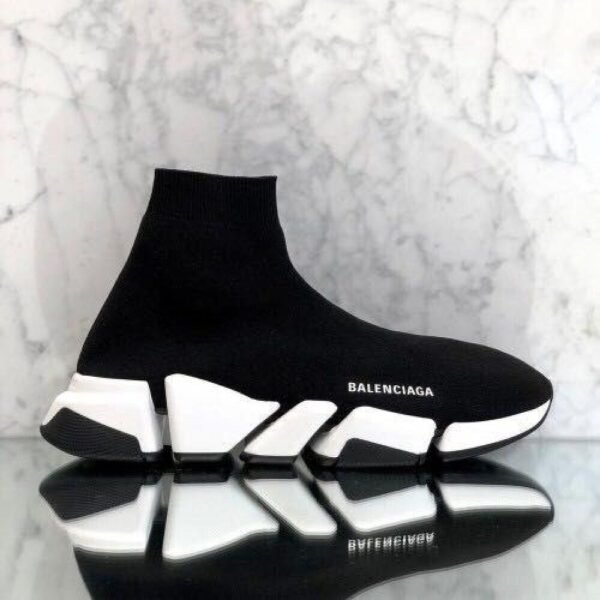 Balenciaga Speed Knit 2.0 Trainer Black White For Men’s Shoes (BSF231)