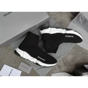 Balenciaga Speed Trainer Black White Shoes For Men (SZ95)