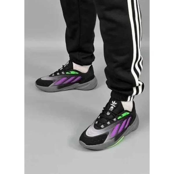 Classy Adidas Ozelia Joker Core Black Screaming Green Grey Shoes For Men (SHI209)