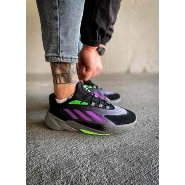 Classy Adidas Ozelia Joker Core Black Screaming Green Grey Shoes For Men (SHI209)