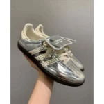 Classy Adidas Samba X Wales Bonner Silver Shoes For Men (SHI166)
