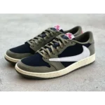Classy Air Jordan Retro 1 Travis Scott Black Olive Shoes For Men (SHUB258)