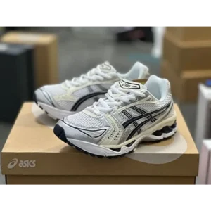 Classy Asics Gel Kayano 14 White Midnight Cream Silver Shoes For Men (SHUB272)