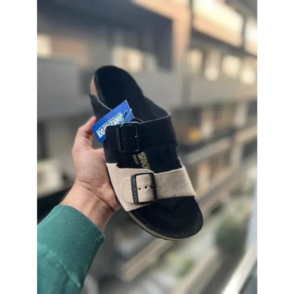 Classy Birkenstock Arizona Black Grey Suede For Men (BH1001)