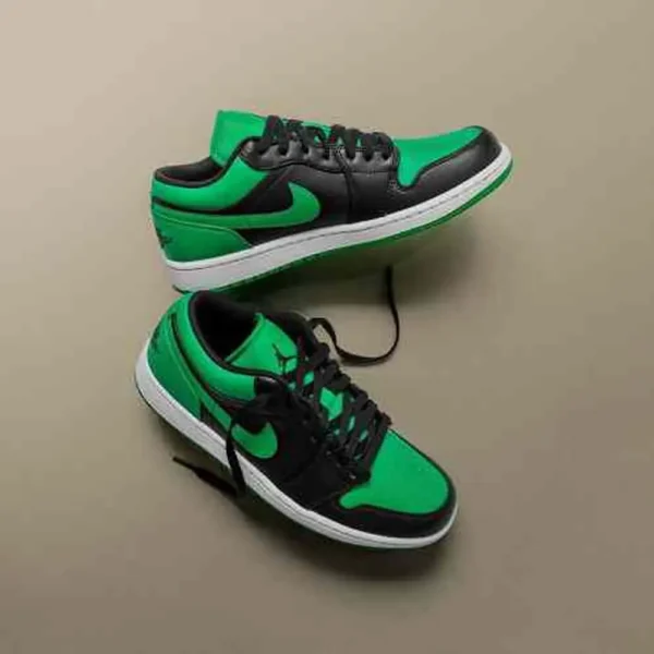 Classy Jordan Retro 1 Low Black Lucky Green Shoes For Men (SHI218)