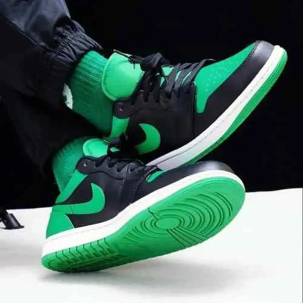 Classy Jordan Retro 1 Low Black Lucky Green Shoes For Men (SHI218)