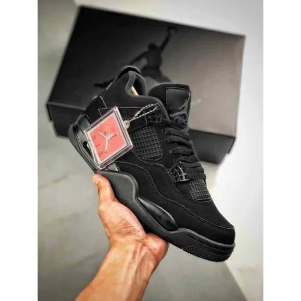 Classy Jordan Retro 4 Black Cat Shoes For Men (SHI243)