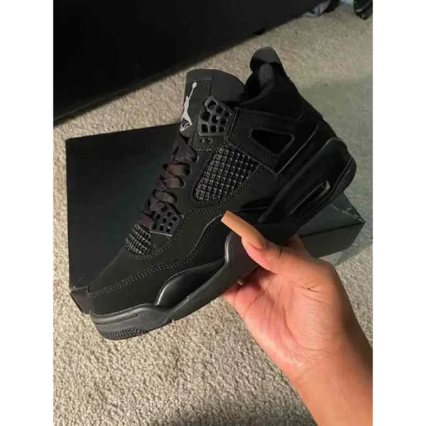 Classy Jordan Retro 4 Black Cat Shoes For Men (SHI243)