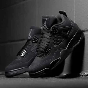 Classy Jordan Retro 4 Black Cat Shoes For Men (SHI243)