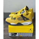 Classy Jordan Retro 4 Lightning Tour Yellow Shoes For Men (SHI240)