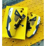 Classy Jordan Retro 4 Lightning Tour Yellow Shoes For Men (SHI240)