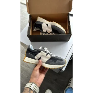 Classy New Balance 327 Cream Green Shoes For Men (S1H69)