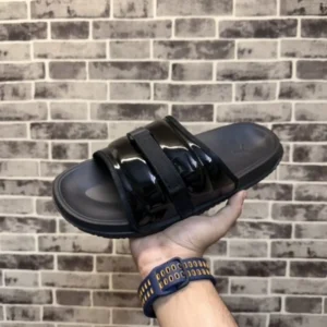 Classy Nike Air Jordan Super Play Triple Black Slides For Men (BH1022)