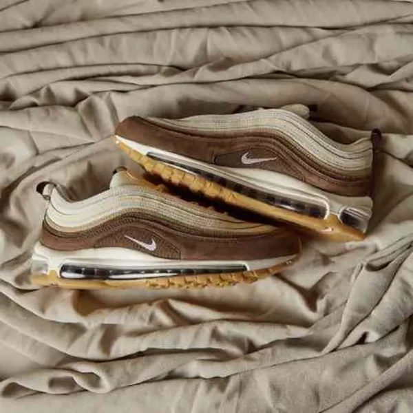 Classy Nike Air Max 97 Muslin Pink Foam Crepe Brown Shoes For Men (SHI163)