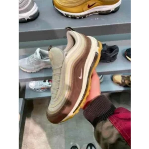 Classy Nike Air Max 97 Muslin Pink Foam Crepe Brown Shoes For Men (SHI163)