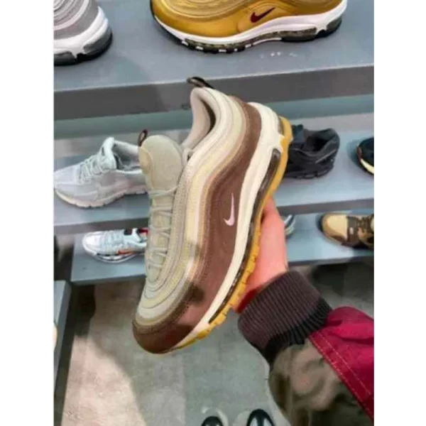 Classy Nike Air Max 97 Muslin Pink Foam Crepe Brown Shoes For Men (SHI163)