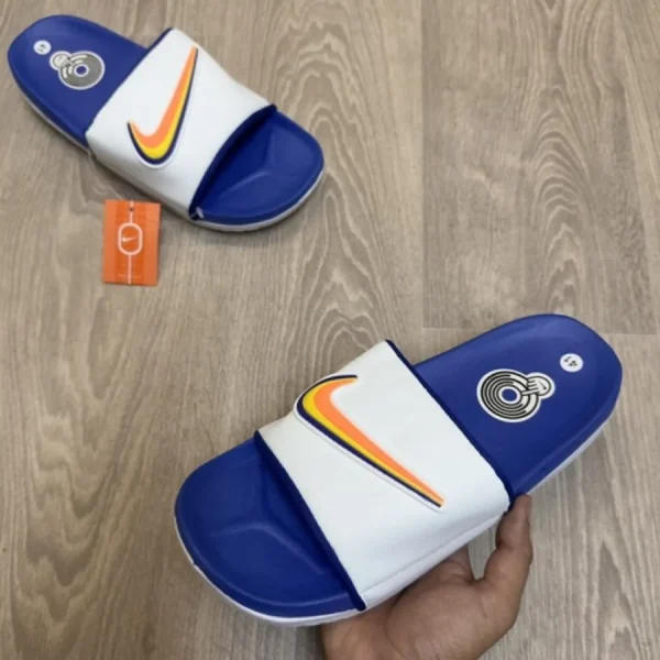 Classy Nike Air Max Cirro White Blue Slides For Men (BH1017)