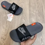 Classy Nike Air Victorie Grey Black Flip Flops For Men (BH1020)