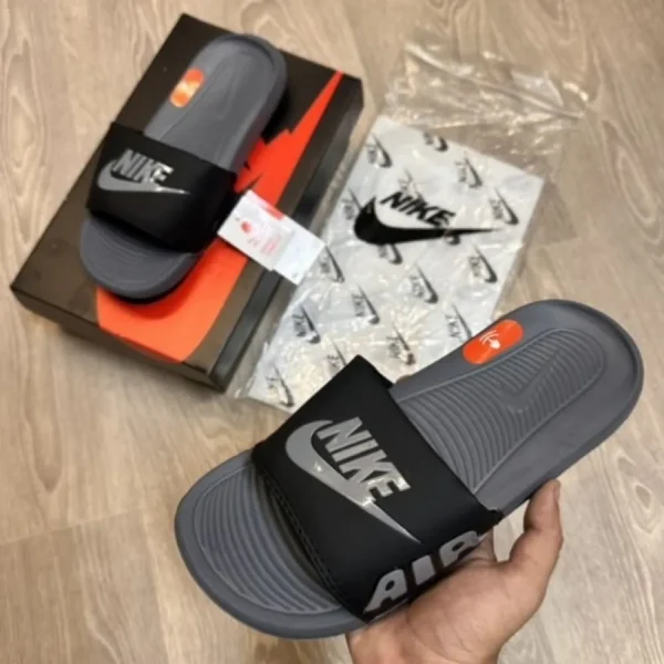 Classy Nike Air Victorie Grey Black Flip Flops For Men (BH1020) Classy Nike Air Victorie Grey Black Flip Flops For Men (BH1020)