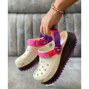 Crocs Hiker Clogs White Purple For Men (LAZ519)