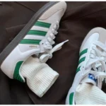 Imported Adidas Samba White Green Shoes For Men (BSF1073)