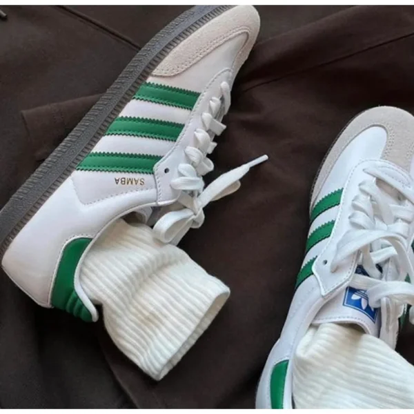Imported Adidas Samba White Green Shoes For Men (BSF1073) Imported Adidas Samba White Green Shoes For Men (BSF1073)