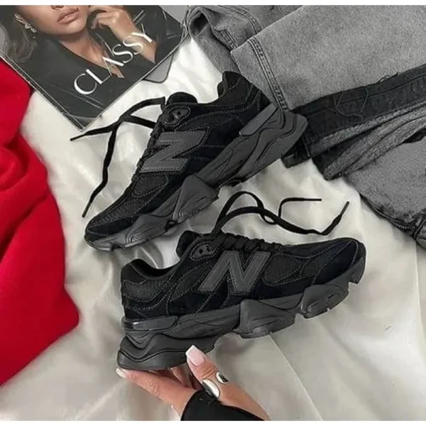 Imported New Balance 9060 Full Black Shoes For Men (BSF1072)