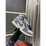 Imported Nike Air Jordan Retro 1 High Washed Grey Black Shoes For Men (BSF1075)