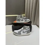 Imported Nike Air Jordan Retro 1 High Washed Grey Black Shoes For Men (BSF1075)